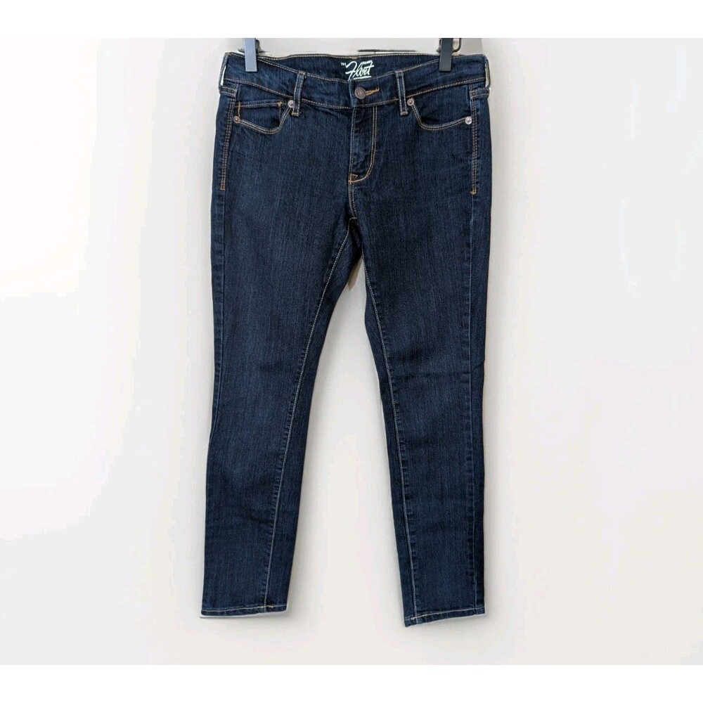 Old Navy The Flirt Jeans Womens 4 Petite Blue Skinny Low Rise Stretch Denim